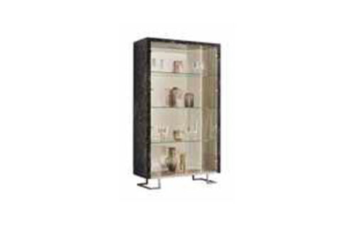 2 DOORS CABINET WITH GLASS SHELVES