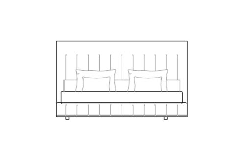 Upholstered Bed King Size cm 180/200 x 200