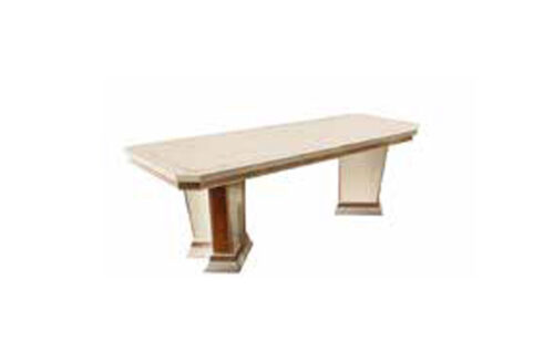 Rectangular table with 2 extensions