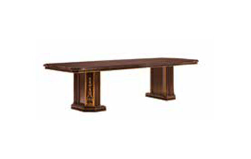 Rectangular table with 2 extensions