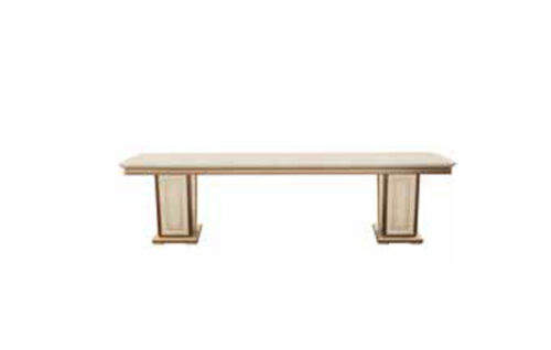Rectangular table with 2 extensions