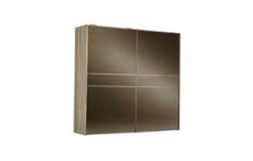 2 SLIDING MIRROR DOORS WARDROBE BRONZE MIRROR / BRONZE INSERT ART. 2