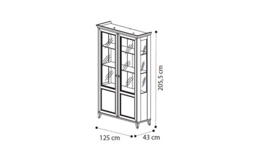 VITRINES With 2 LED light