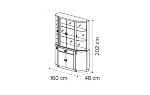 4 door vitrine