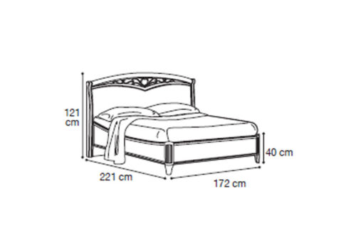 Bed “Curvo Fregio” 160