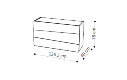Single dresser 3 drawers