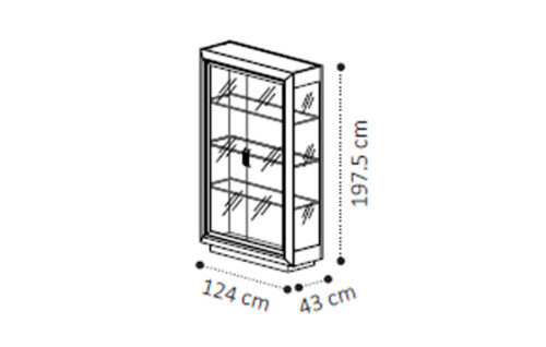2 door vitrine