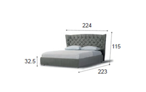 Puccini bed 180 with storage