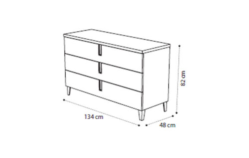 Single dresser 3 drawers