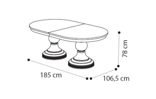 Dining table w/1 extension
