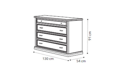 Single dresser 3 drawers