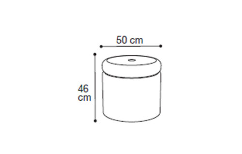 Ecoleather ivory pouff