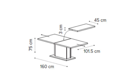 Dining table 160 cm