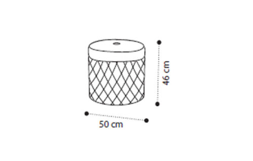 Round pouff ROMBI