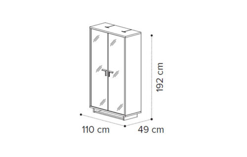 2 door vitrine