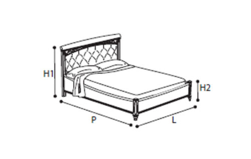 BED CAPITONNE’ WITH RING 180