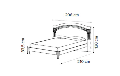 NABUCCO bed 180x200 w/ring