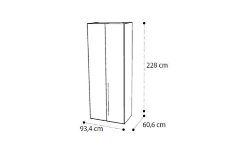 2 door wardrobe