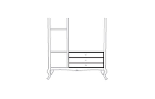 3 drawers unit for 2/d module