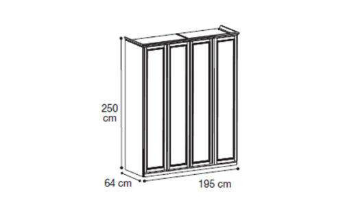 4 long-door wardrobe