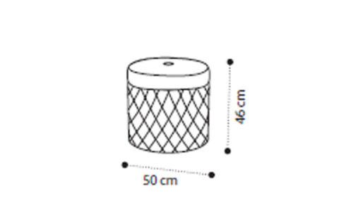 Pouf cilindrico ROMBI