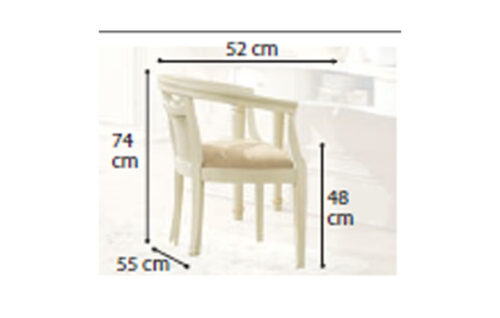 Siena armchair Ivory