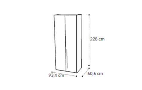 2 door wardrobe