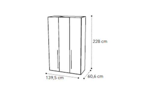 3 door wardrobe