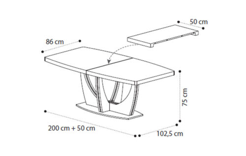 Table with 1 extension