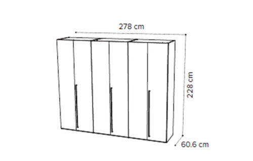 6 door wardrobe