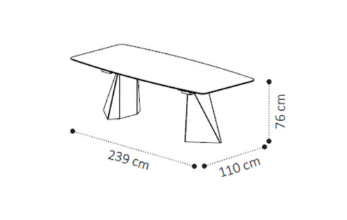 Table TENT/ceramic fix top