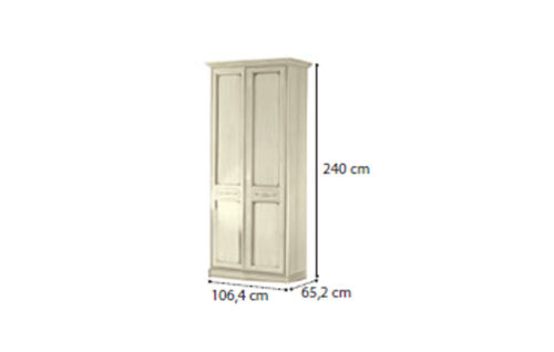 2 wooden door wardrobe