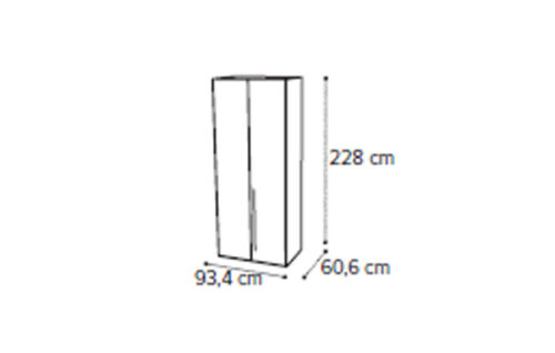 2 door wardrobe