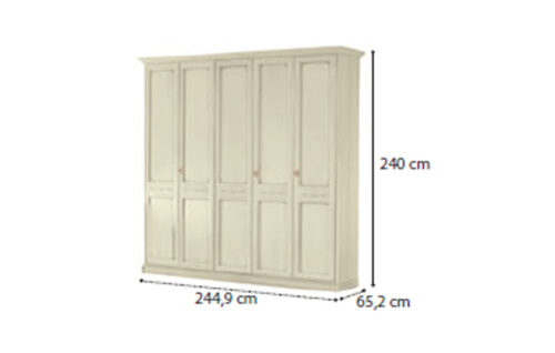 5 wooden door wardrobe