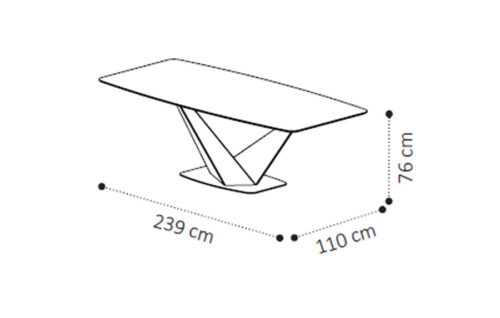 Table KRYSTAL/ceramic fix top