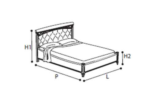 BED WITH RING 180