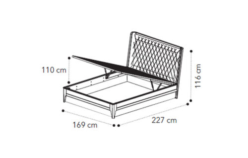 GIOTTO bed 160 with storage