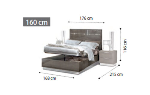 LEGNO bed 160 with Luna storage