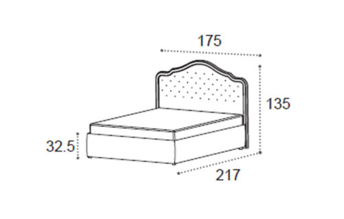 Otello bed 160 with storage