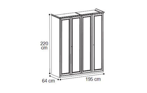 4 door wardrobe
