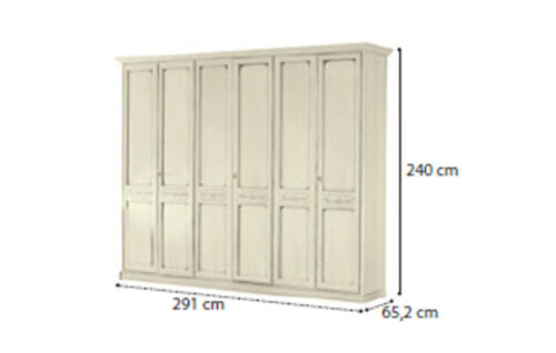 6 wooden door wardrobe