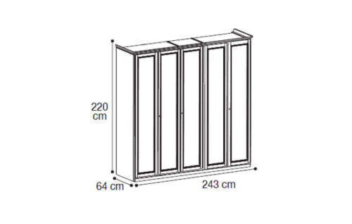 5 door wardrobe