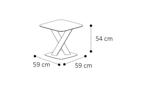 Lamp table KRYSTAL/ceramic top