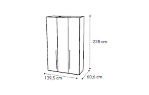 3 door wardrobe