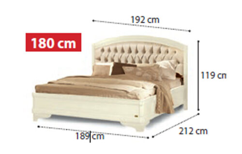 Bed Giorgione capitonnè with ring