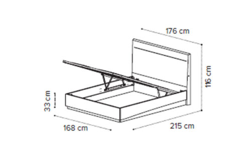 LEGNO bed 160X200 with storage