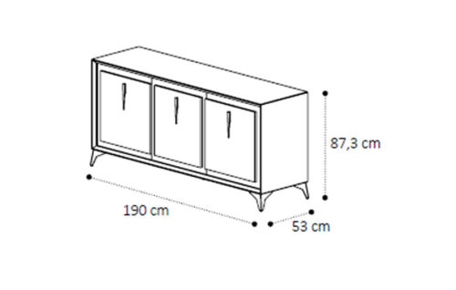 3 door buffet