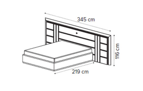 Boiserie MIRAGE 160X200 with ring