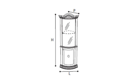 CORNER CABINET W/1 LIGHT