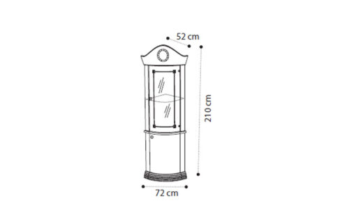 Corner cabinet w/1 LED light